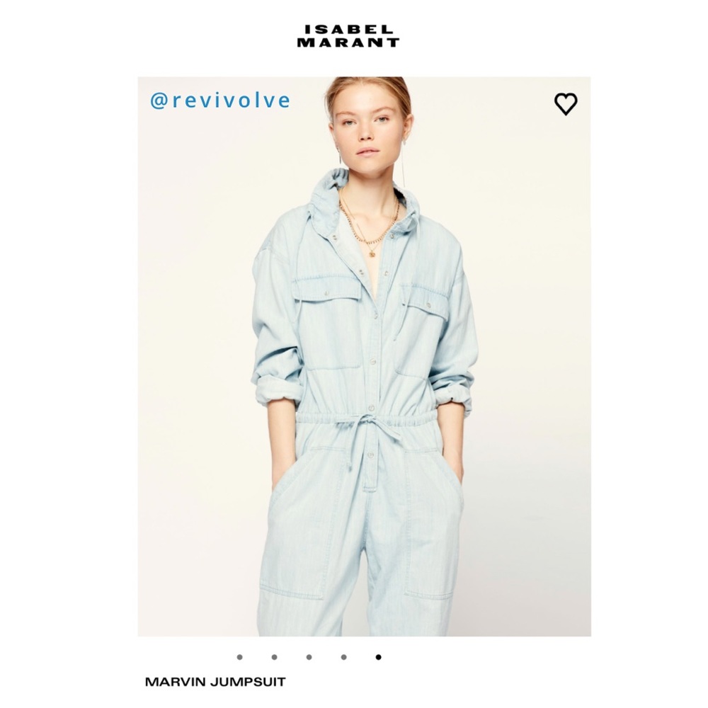ISABEL MARANT - Etoile Collection - Marvin Jumpsuit in Light Blue, Size 34 / 2 - Picture 3 of 10